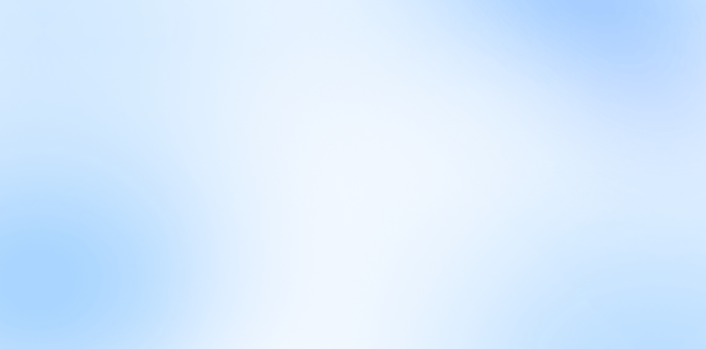 Abstract blue gradient background with a smooth light spot in the upper right corner.
